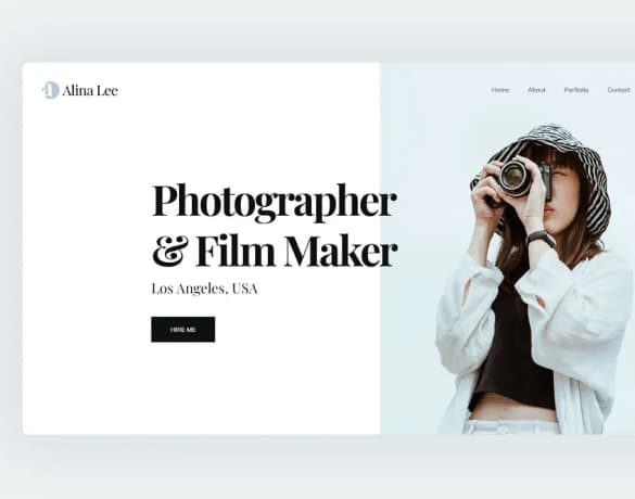 Screenshot of Landing Page